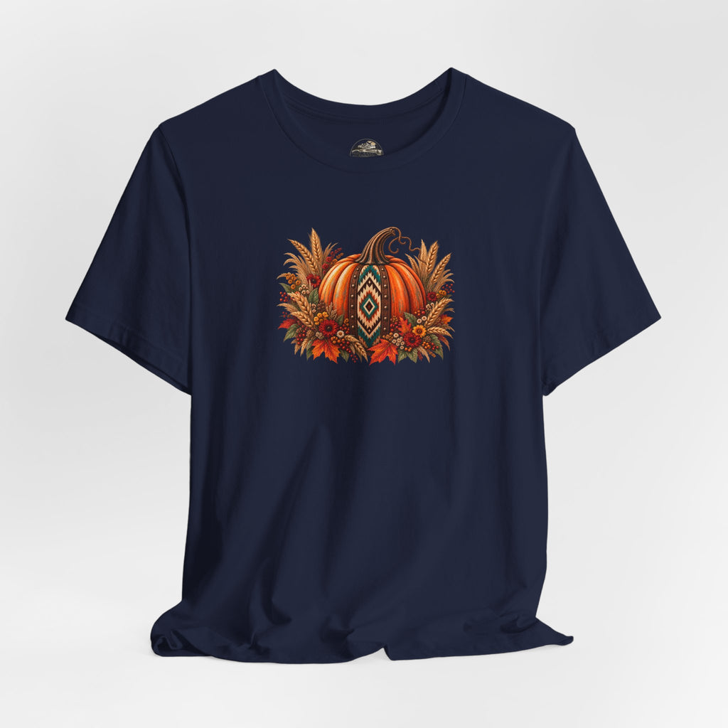 Fall Pumpkin & Sunflower Tee — Autumn Harvest Graphic T-Shirt