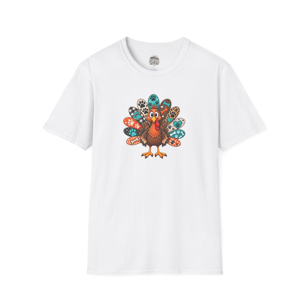 Turkey Graphic T-Shirt — Cute Patterned Thanksgiving Turkey Tee