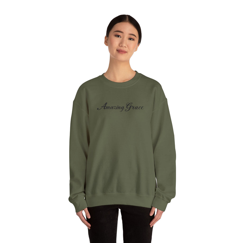 Amazing Grace Embroidered Crewneck Sweatshirt