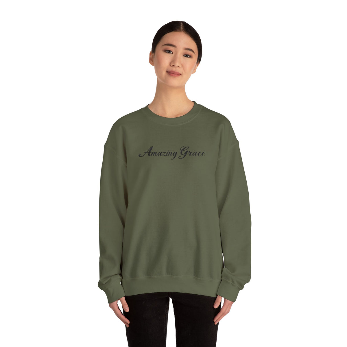 Amazing Grace Embroidered Crewneck Sweatshirt
