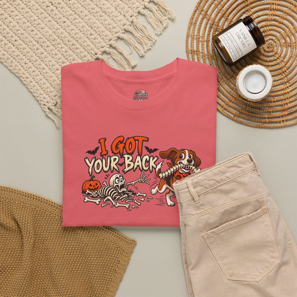 I Got Your Back Halloween Dog Skeleton Graphic Tee