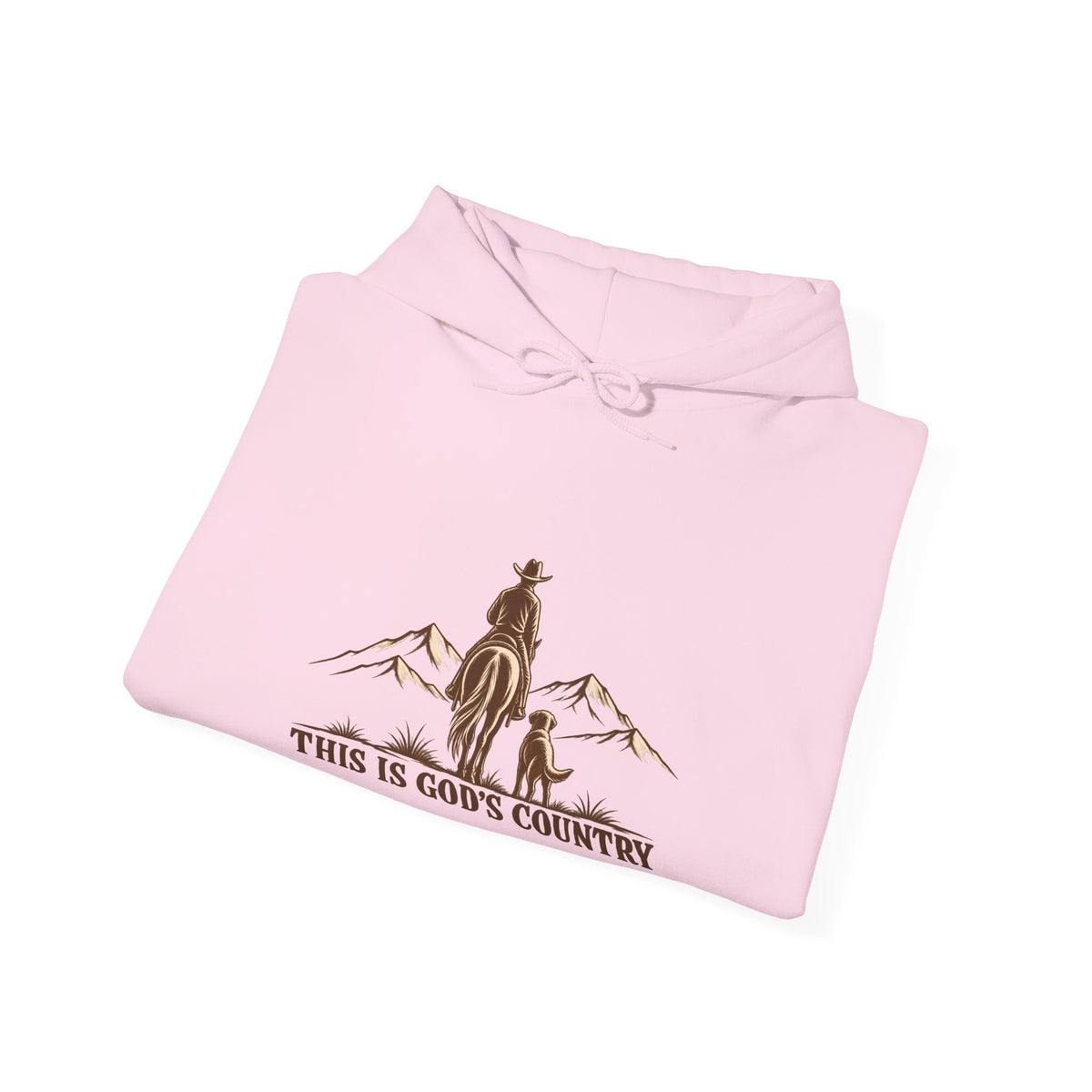 God's Country Hoodie - Western Cowboy Mountain Pullover