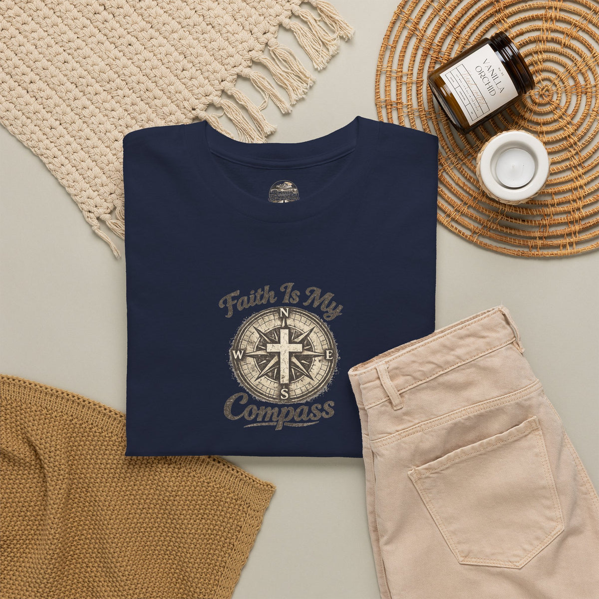 Faith In My Compass T-Shirt — Christian Compass Graphic Tee