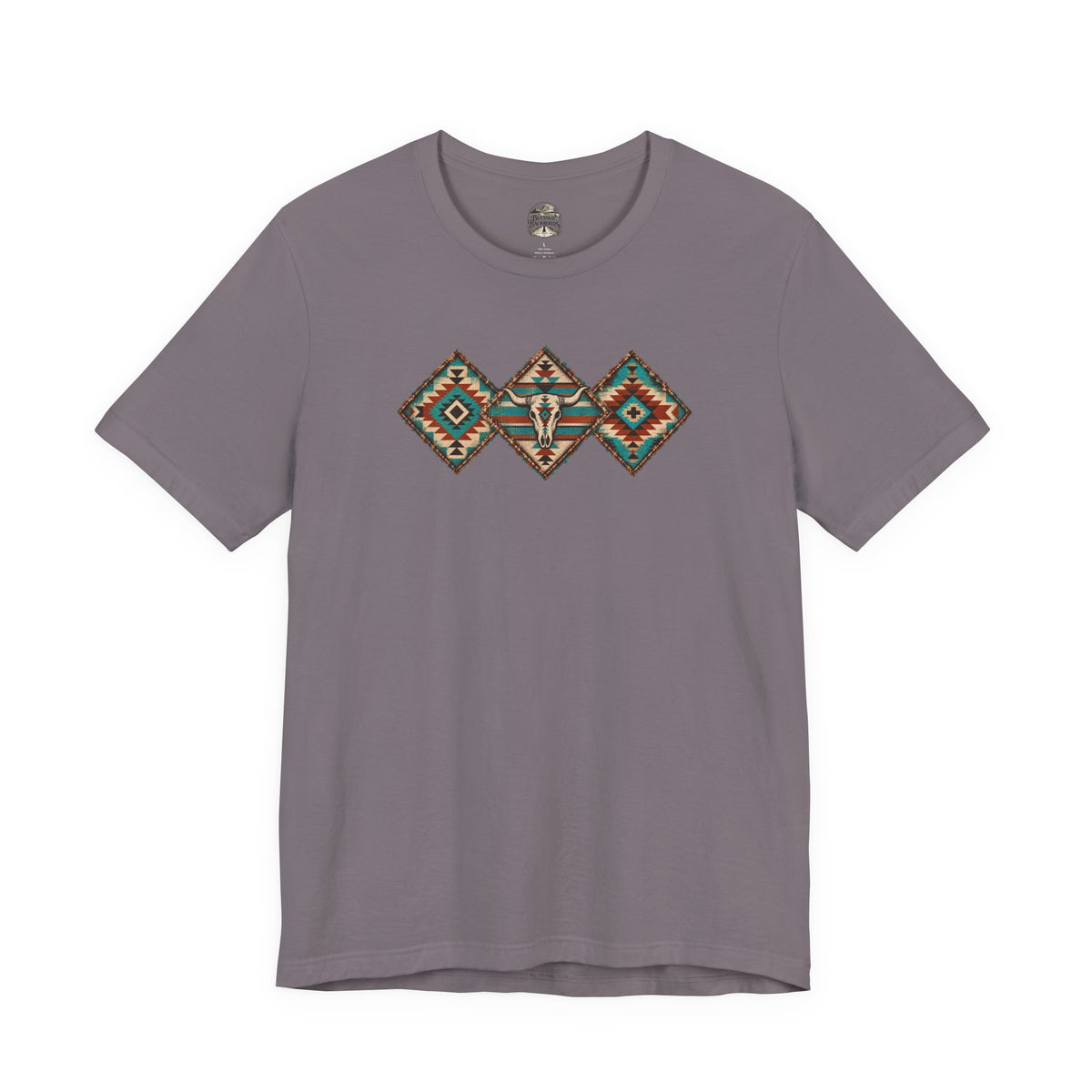 Southwestern Diamond Aztec Tee — Native Pattern Graphic T-Shirt