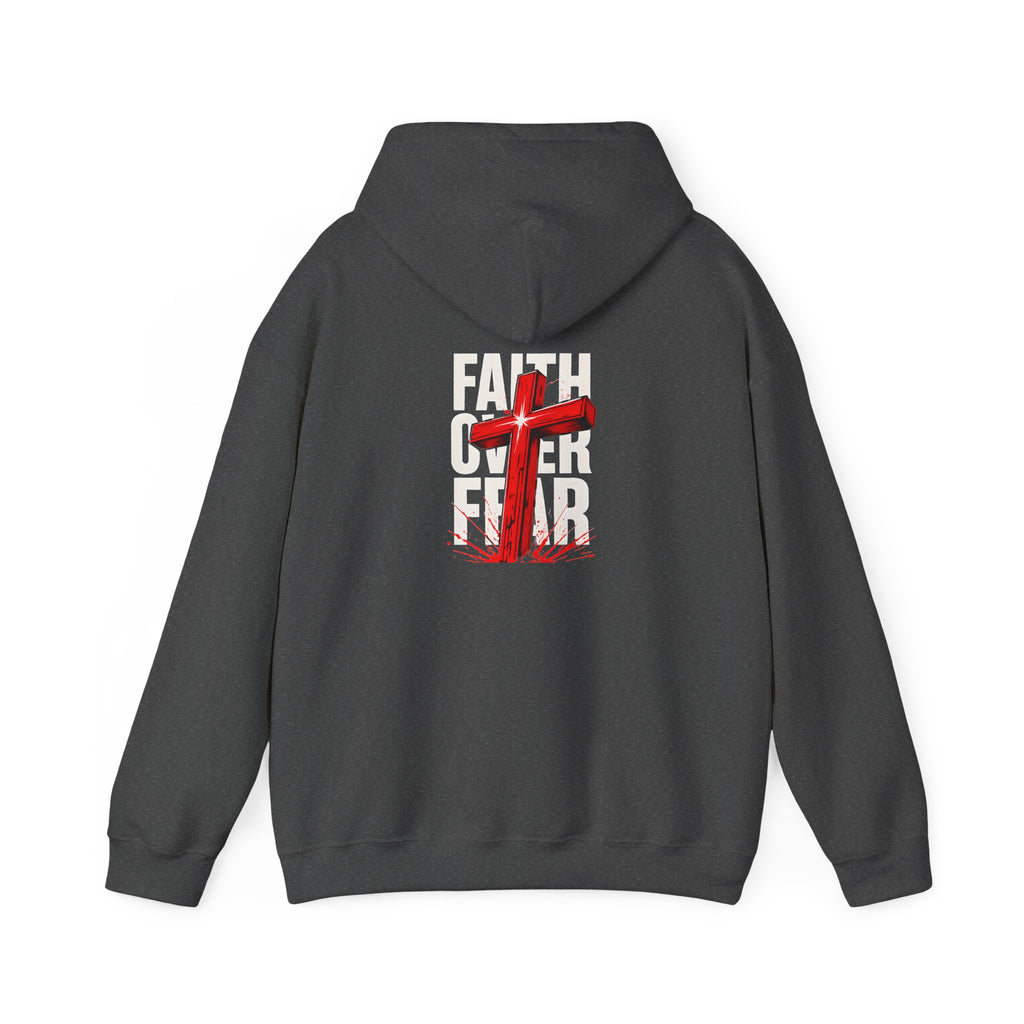 Faith Over Fear Hooded Sweatshirt - Unisex Christian Apparel