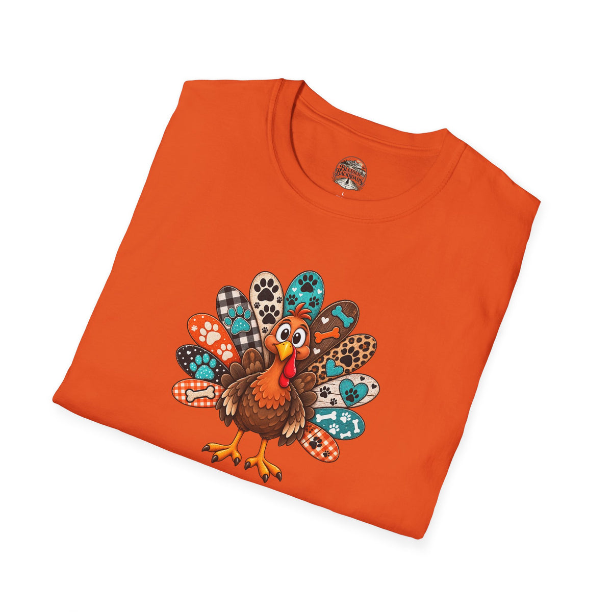 Turkey Graphic T-Shirt — Cute Patterned Thanksgiving Turkey Tee