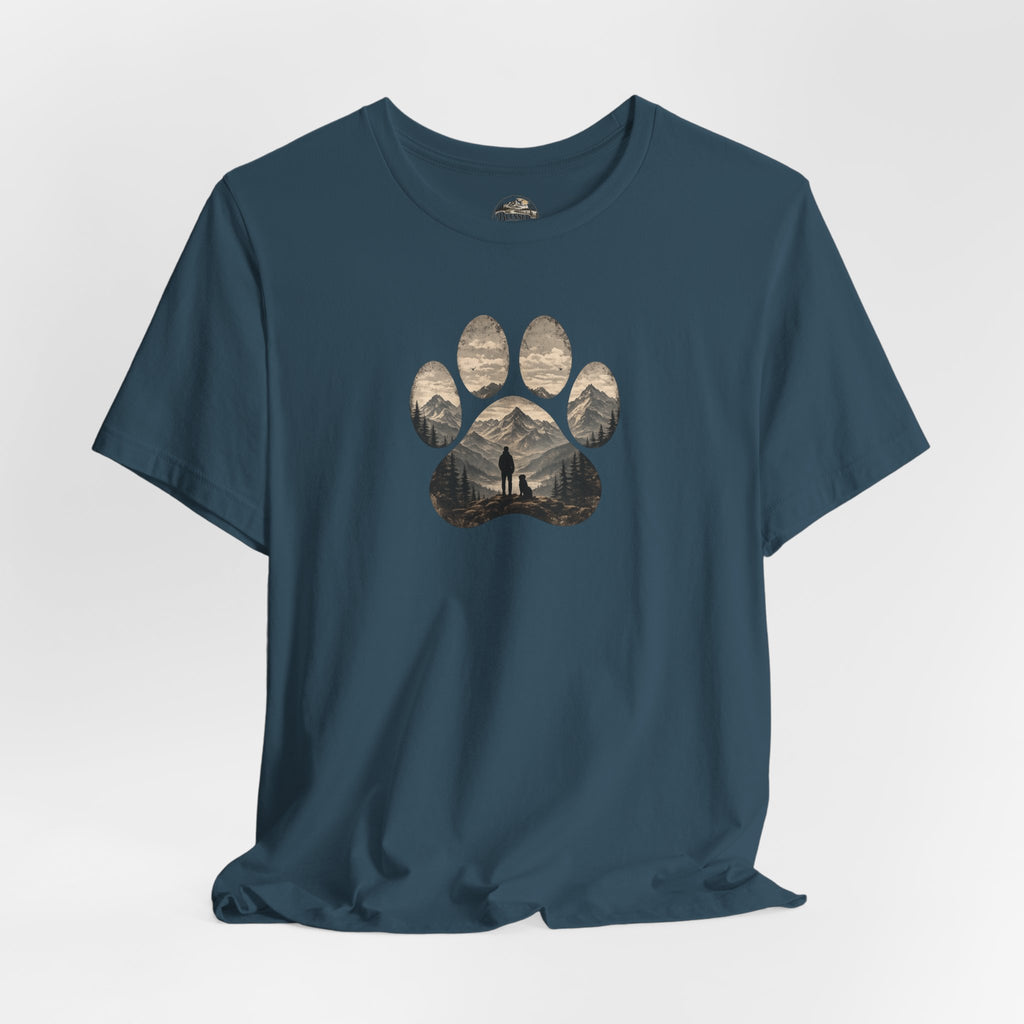 Adventure Paw Tee — Mountain Hiker Pawprint T-Shirt