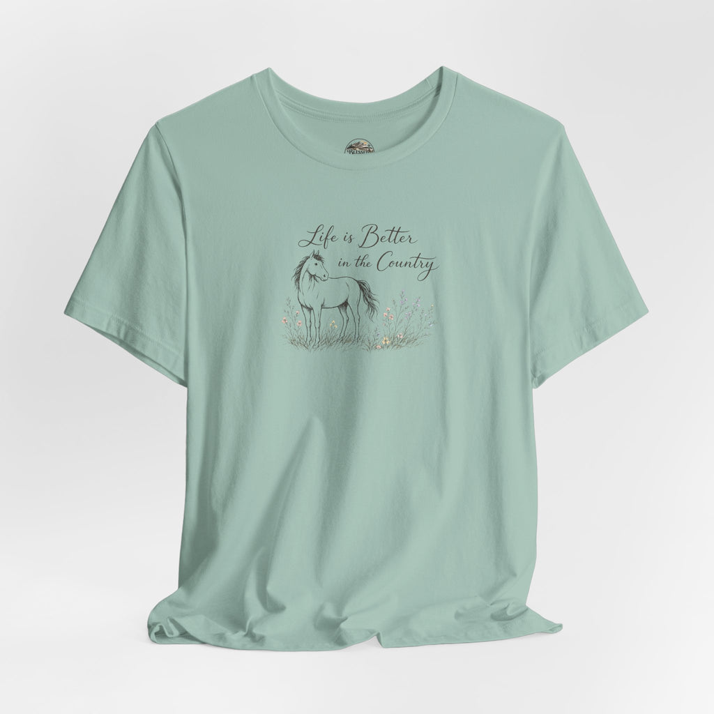 Country Life Horse Graphic Tee – "Life is Better in the Country"