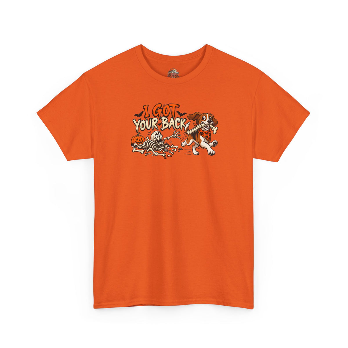 I Got Your Back Halloween Dog Skeleton Graphic Tee