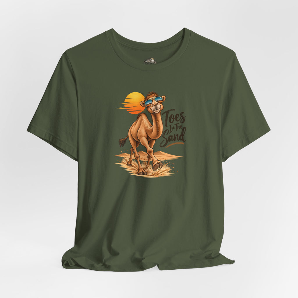 Toes in the Sand Camel T-Shirt — Beach Vacation Sunset Tee
