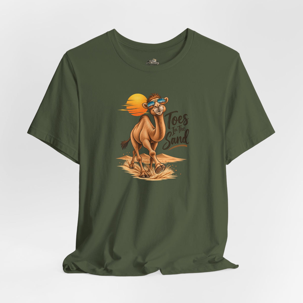 Toes in the Sand Camel T-Shirt — Beach Vacation Sunset Tee