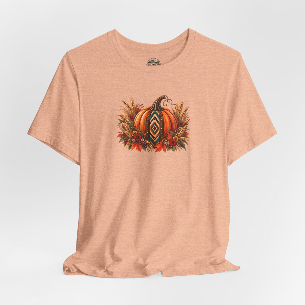Fall Pumpkin & Sunflower Tee — Autumn Harvest Graphic T-Shirt