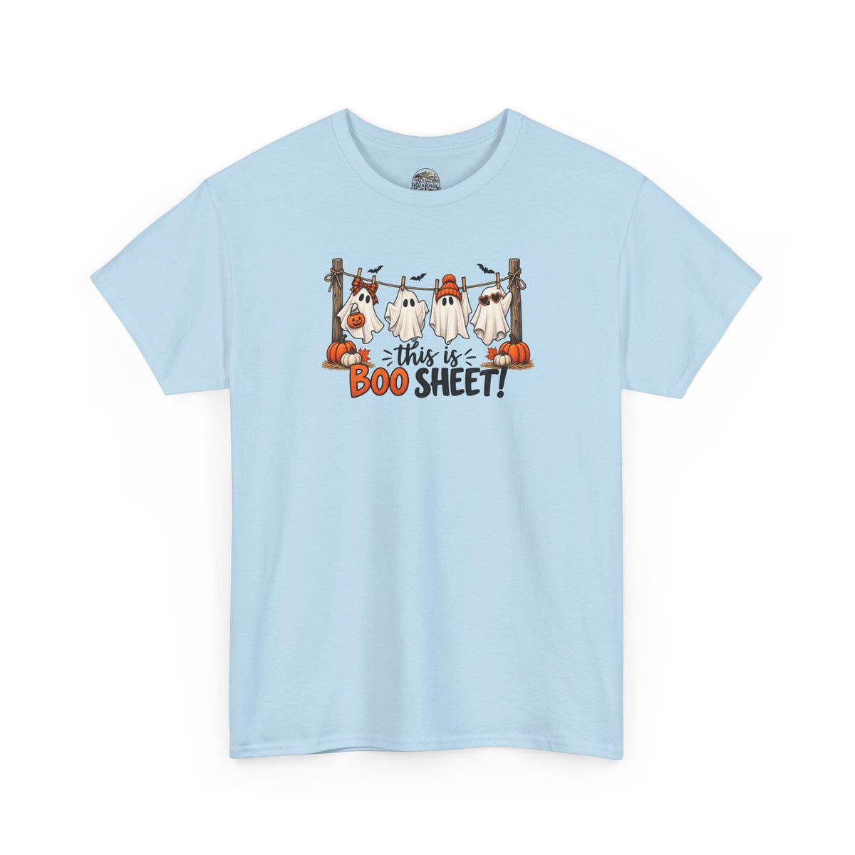 Halloween 'This Is Boo Sheet' T-Shirt – Cute Ghosts & Pumpkins Tee