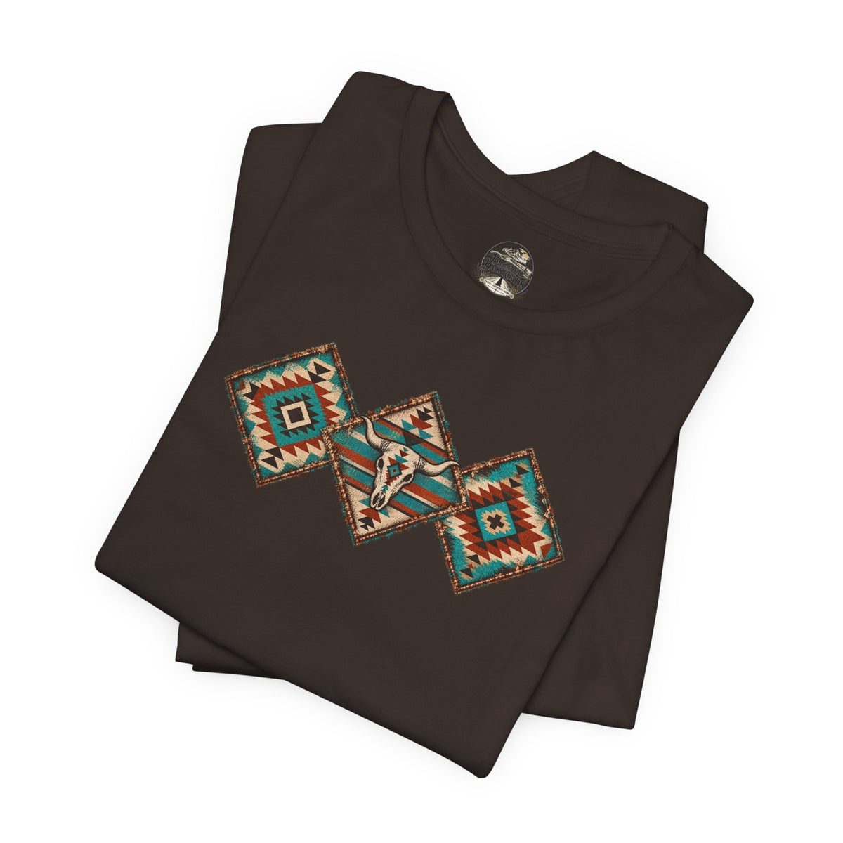 Southwestern Diamond Aztec Tee — Native Pattern Graphic T-Shirt