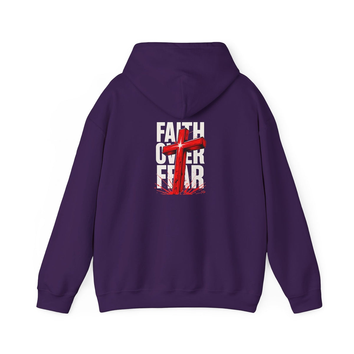 Faith Over Fear Hooded Sweatshirt - Unisex Christian Apparel