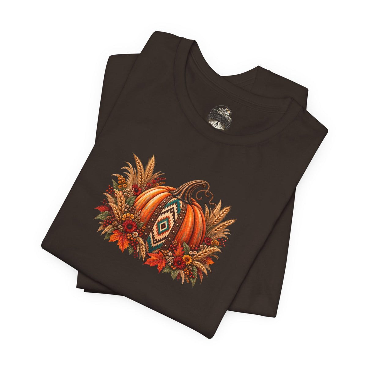Fall Pumpkin & Sunflower Tee — Autumn Harvest Graphic T-Shirt