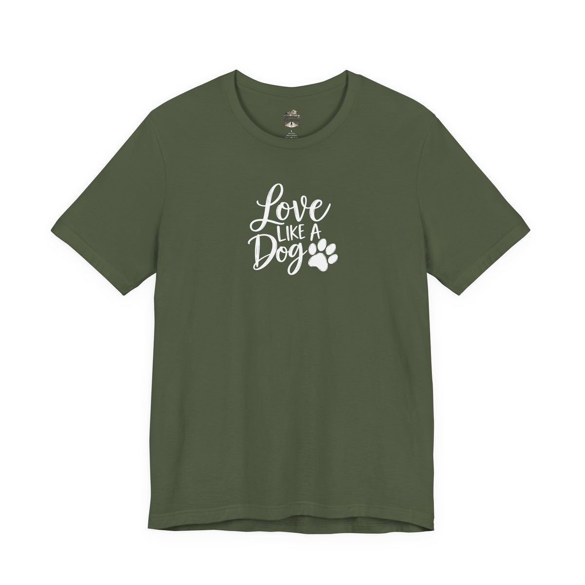 Love Like a Dog T-Shirt – Cute Paw Print Dog Lover Tee
