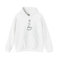 Coffee Cup Line Art Hoodie – Minimalist Caffeine Graphic Sweatshirt