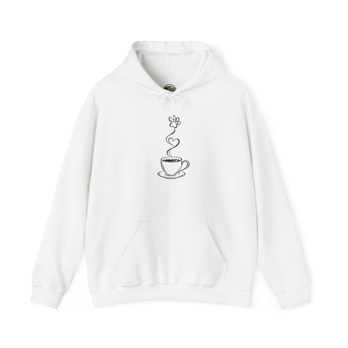 Coffee Cup Line Art Hoodie – Minimalist Caffeine Graphic Sweatshirt