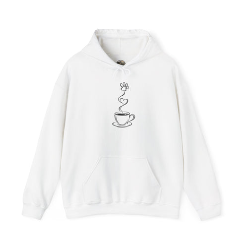 Coffee Cup Line Art Hoodie – Minimalist Caffeine Graphic Sweatshirt
