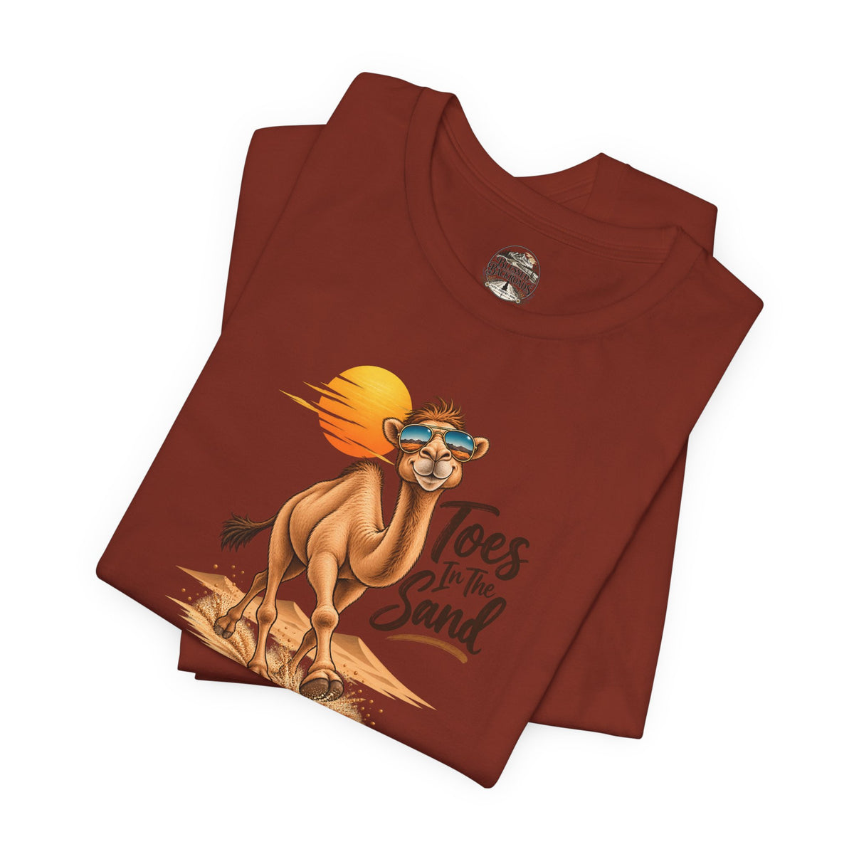 Toes in the Sand Camel T-Shirt — Beach Vacation Sunset Tee