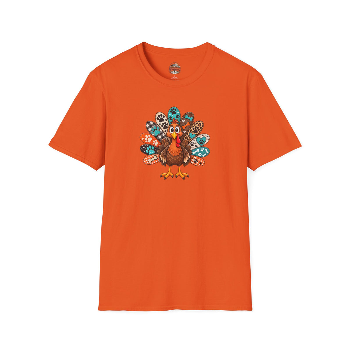 Turkey Graphic T-Shirt — Cute Patterned Thanksgiving Turkey Tee