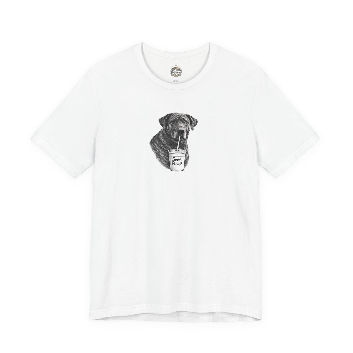 Dog With "Soda Pawp"