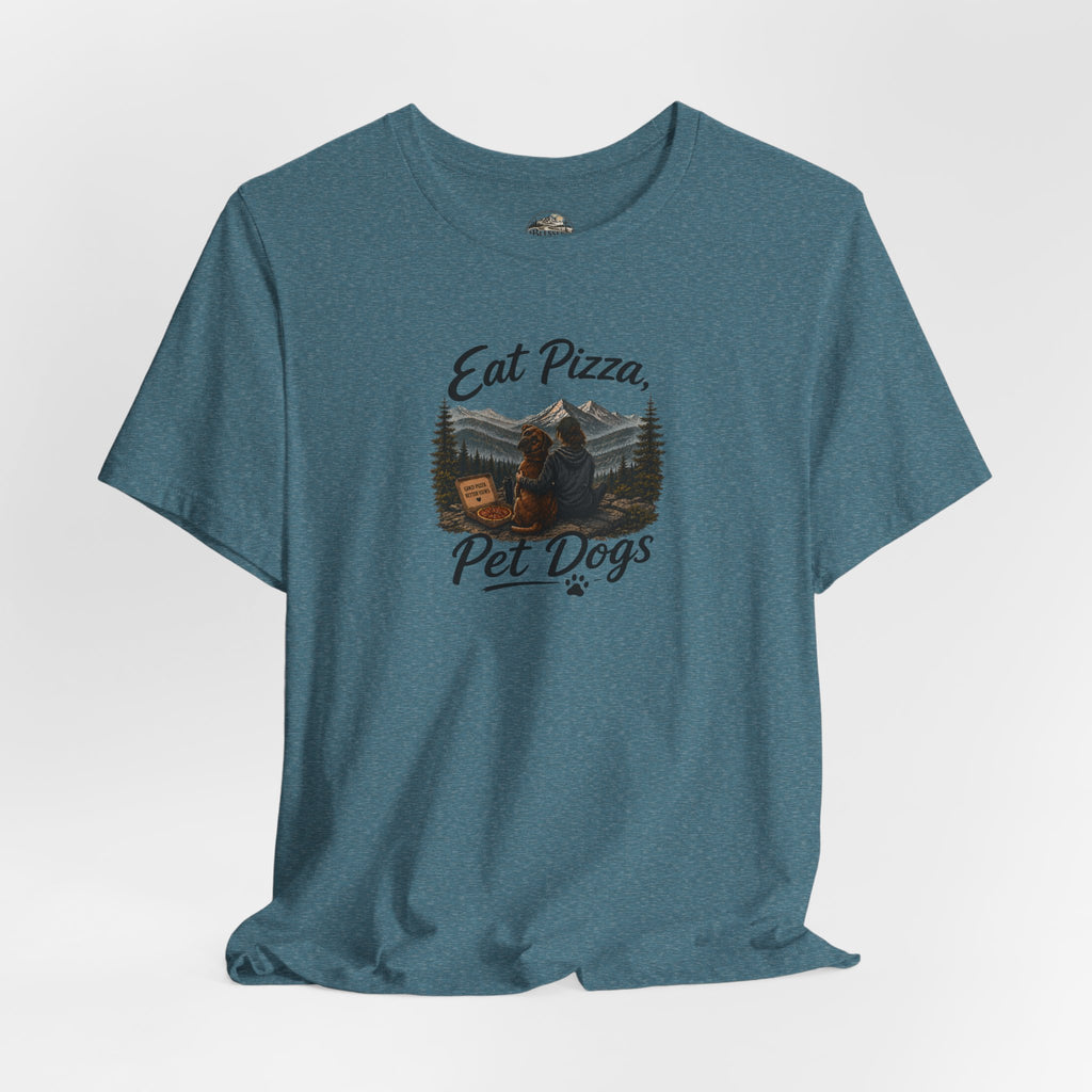 Eat Pizza Pet Dogs T-Shirt — Funny Dog Lover Tee