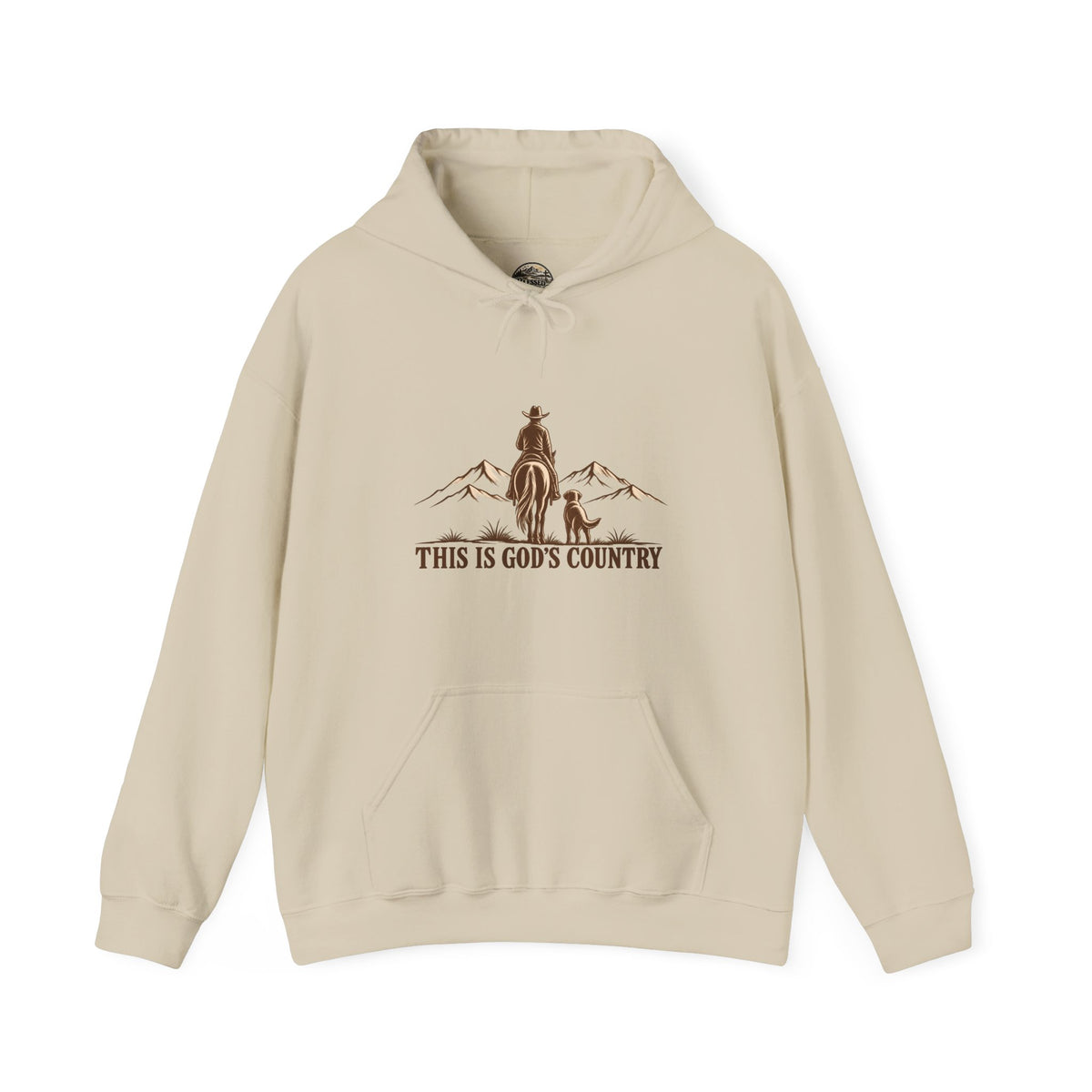 God's Country Hoodie - Western Cowboy Mountain Pullover