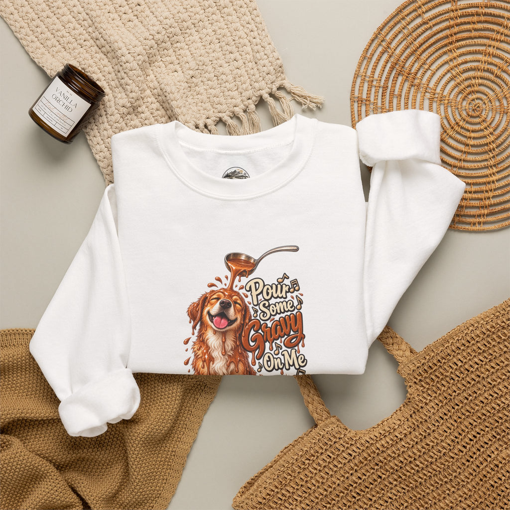 Golden Retriever Puppy Thanksgiving Crewneck Sweatshirt