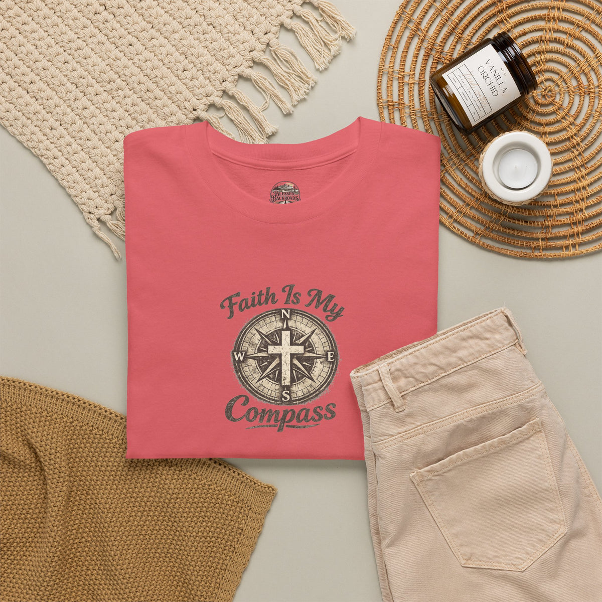 Faith In My Compass T-Shirt — Christian Compass Graphic Tee