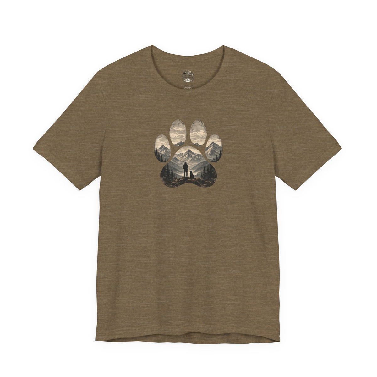 Adventure Paw Tee — Mountain Hiker Pawprint T-Shirt