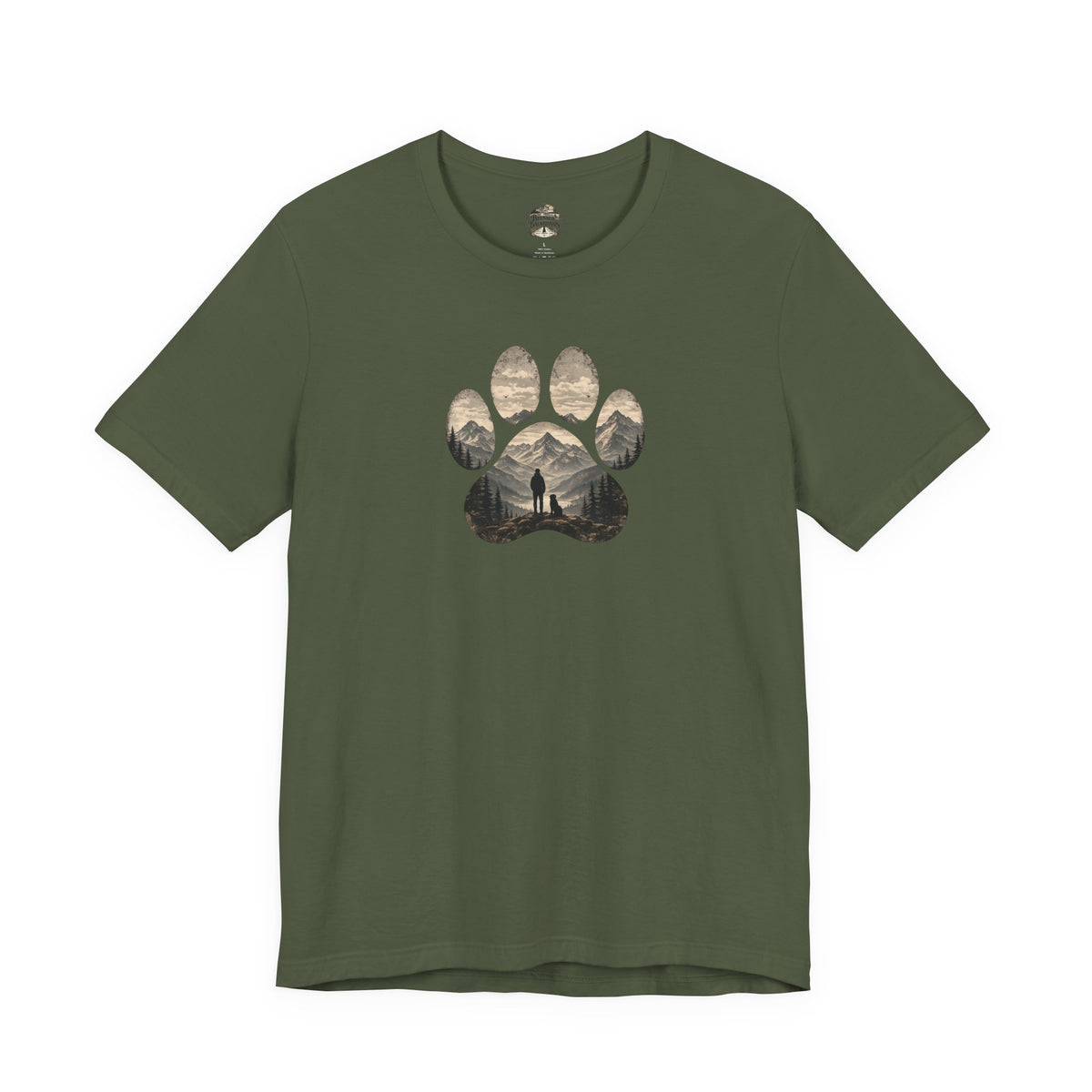 Adventure Paw Tee — Mountain Hiker Pawprint T-Shirt