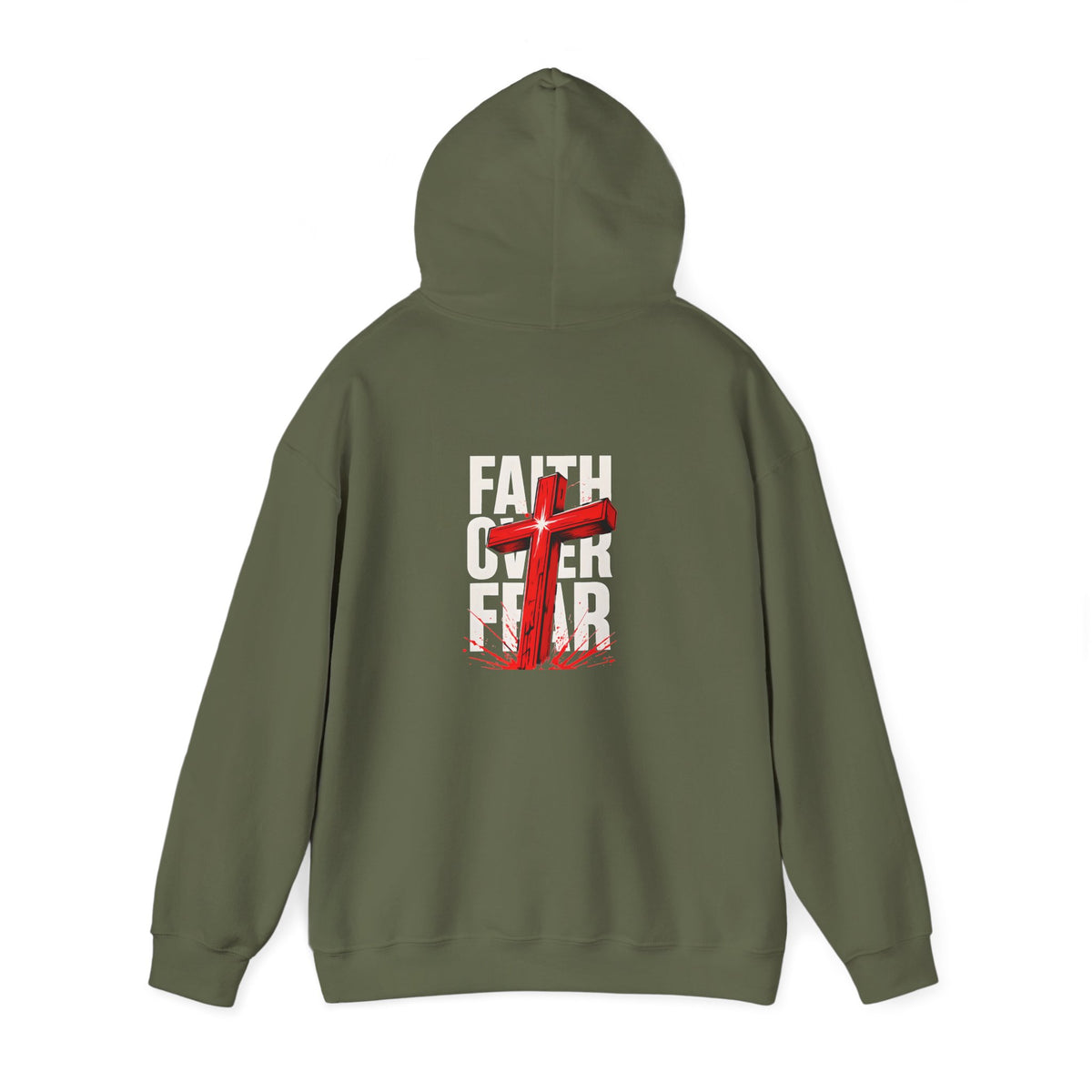Faith Over Fear Hooded Sweatshirt - Unisex Christian Apparel
