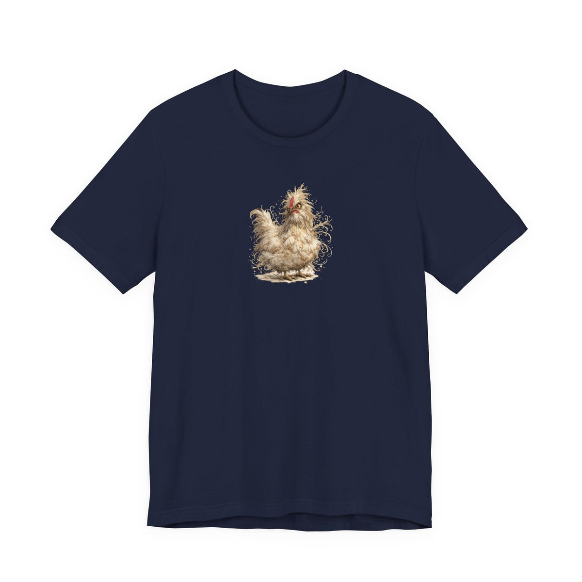 Chicken Illustration T‑Shirt — Fluffy Hen Art Tee for Farm & Animal Lovers