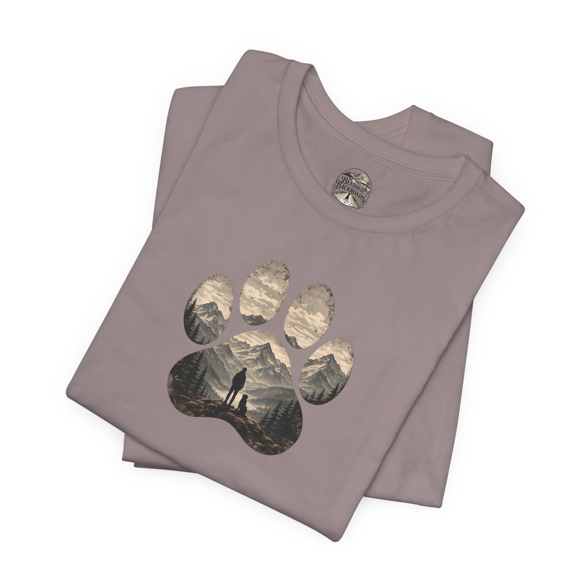 Adventure Paw Tee — Mountain Hiker Pawprint T-Shirt