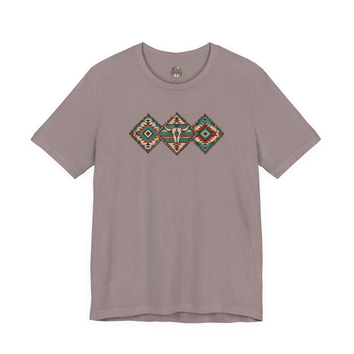 Southwestern Diamond Aztec Tee — Native Pattern Graphic T-Shirt