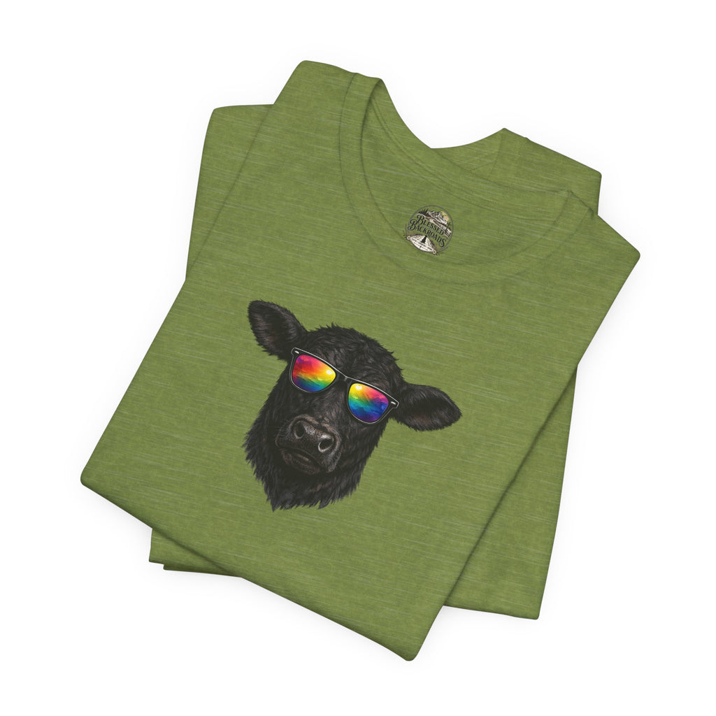 Black Cow With Sunglasses