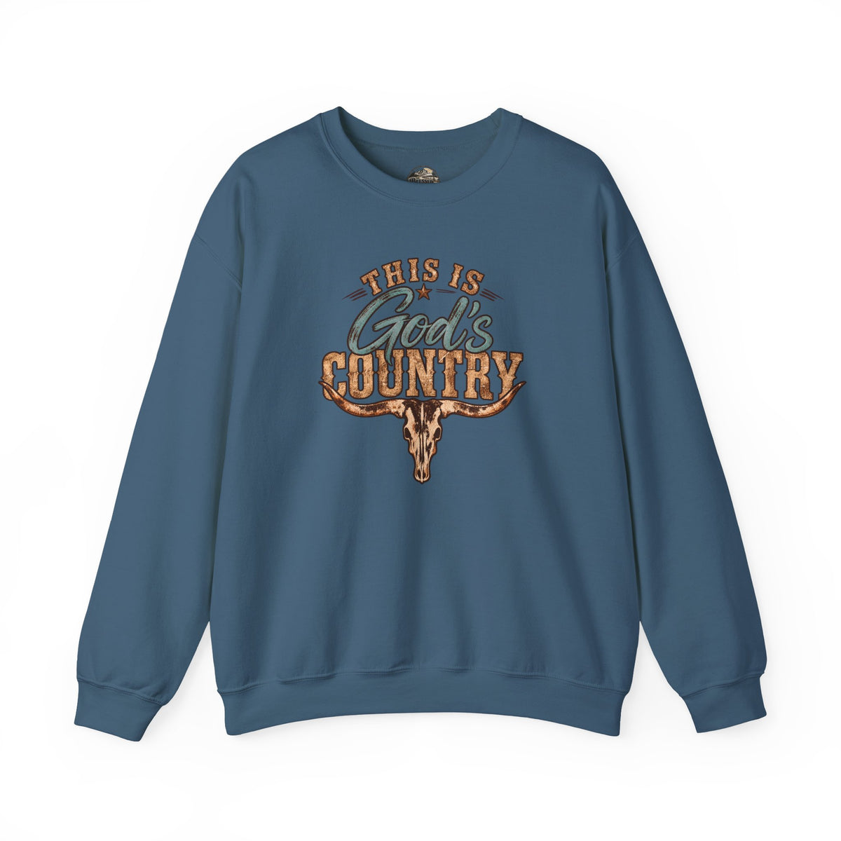 Crewneck Sweatshirt — "This Is God's Country" Western Graphic