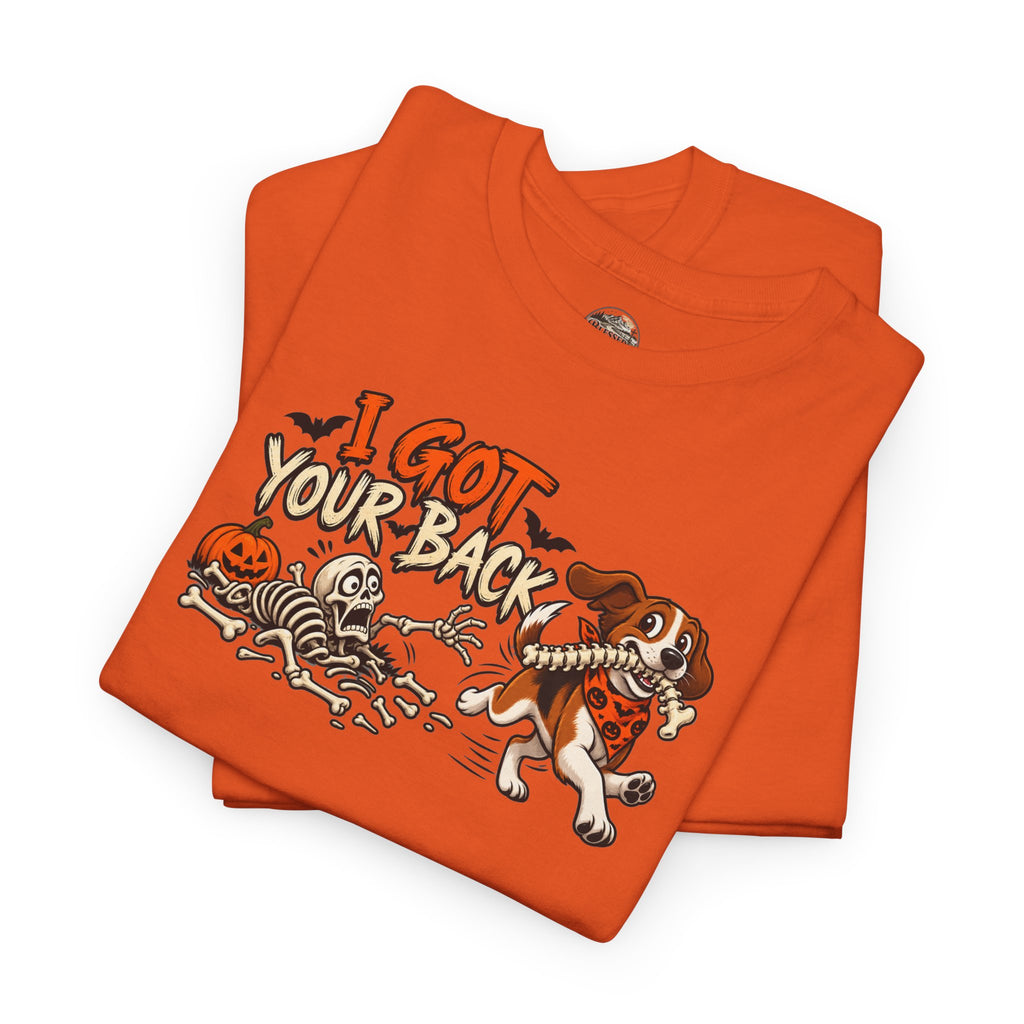 I Got Your Back Halloween Dog Skeleton Graphic Tee