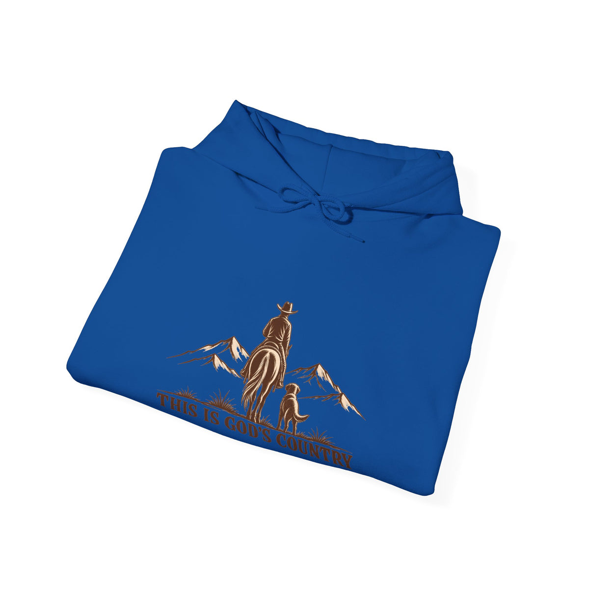 God's Country Hoodie - Western Cowboy Mountain Pullover