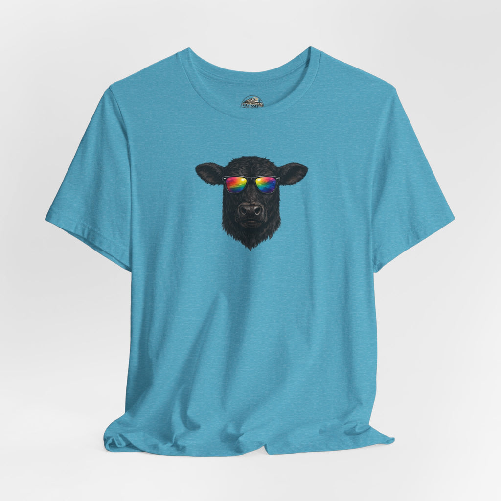 Black Cow With Sunglasses