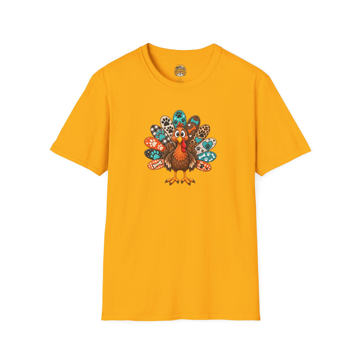 Turkey Graphic T-Shirt — Cute Patterned Thanksgiving Turkey Tee