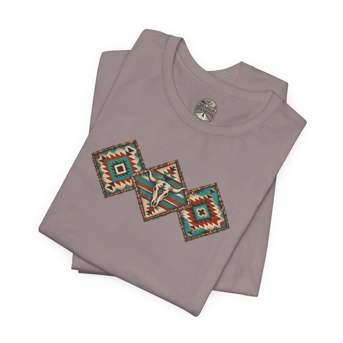 Southwestern Diamond Aztec Tee — Native Pattern Graphic T-Shirt