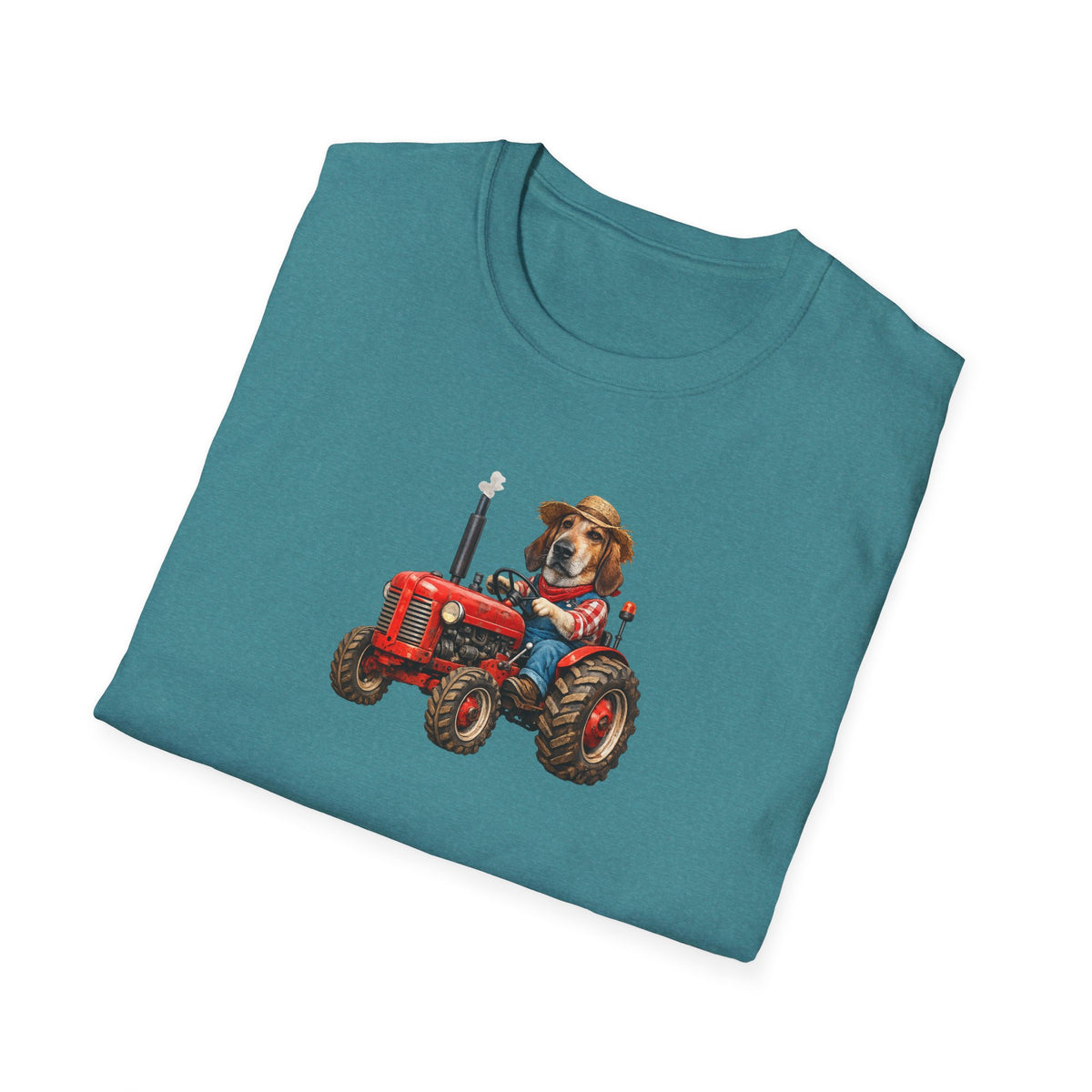 Dog on Tractor T‑Shirt — Cute Farmer Pup Graphic Tee