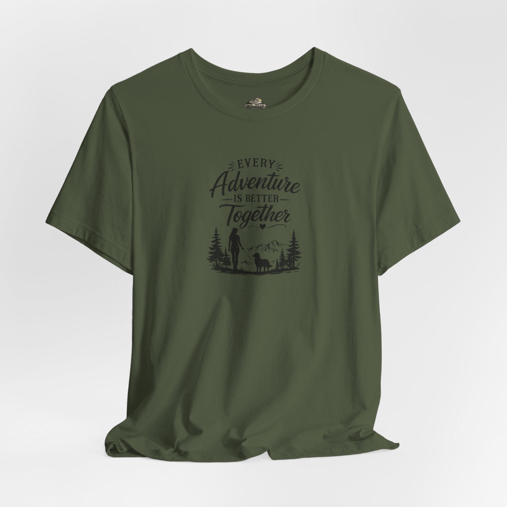 Adventure Together T-Shirt – "Every Adventure Is Better Together" Hiking & Dog Graphic Tee