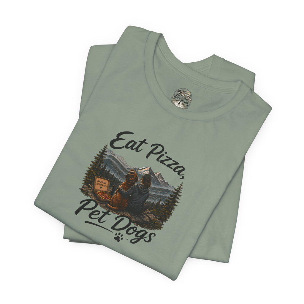 Eat Pizza Pet Dogs T-Shirt — Funny Dog Lover Tee