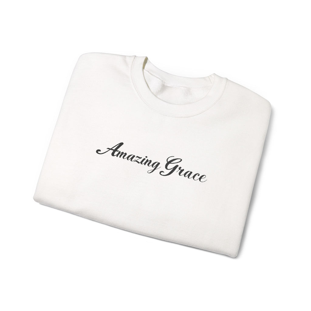 Amazing Grace Embroidered Crewneck Sweatshirt