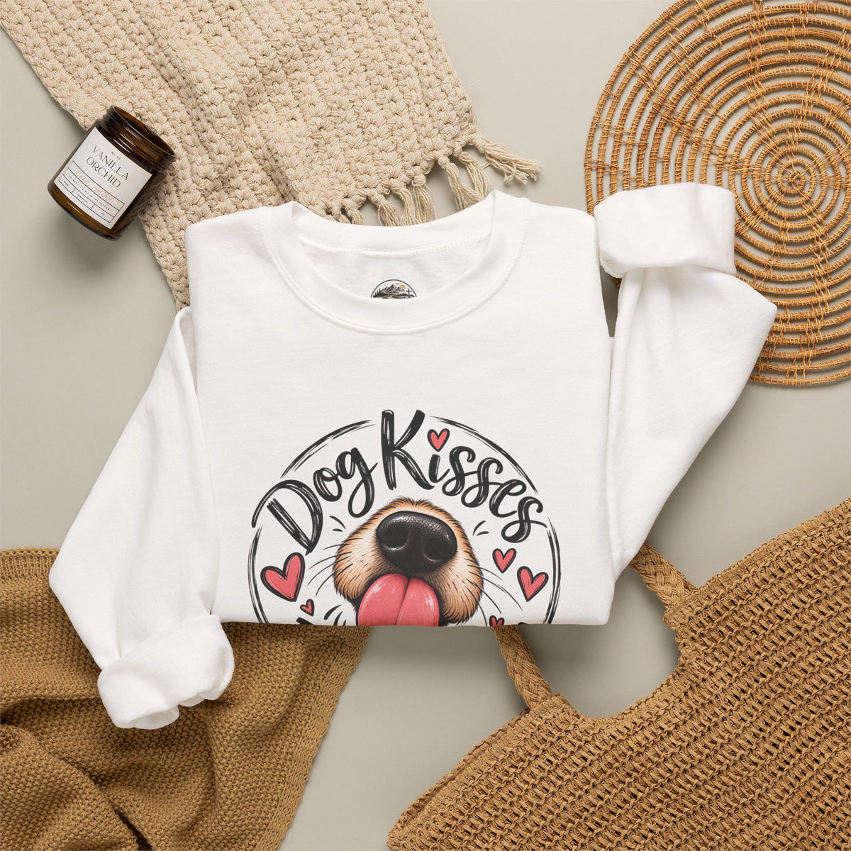 Dog Kisses Fix Everything Crewneck Sweatshirt