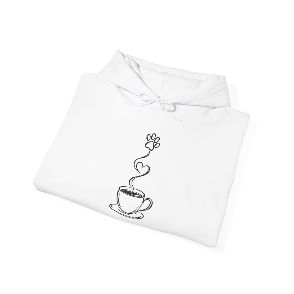 Coffee Cup Line Art Hoodie – Minimalist Caffeine Graphic Sweatshirt